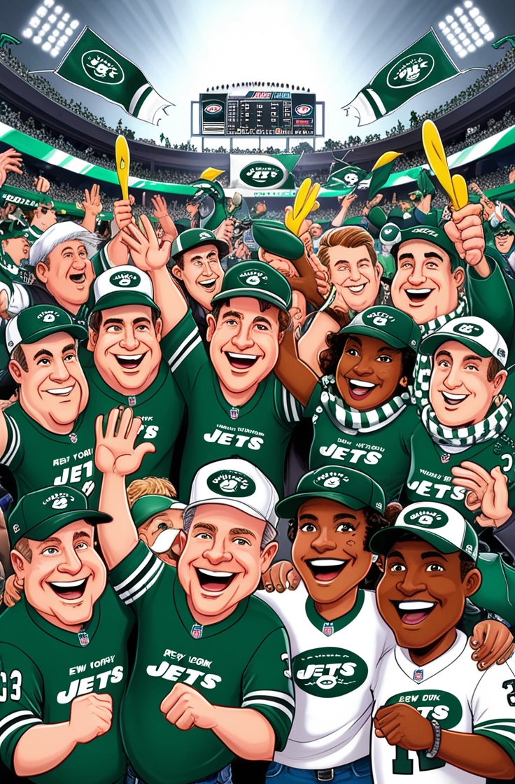 In Stadium Celebrate with New York Jets Fans